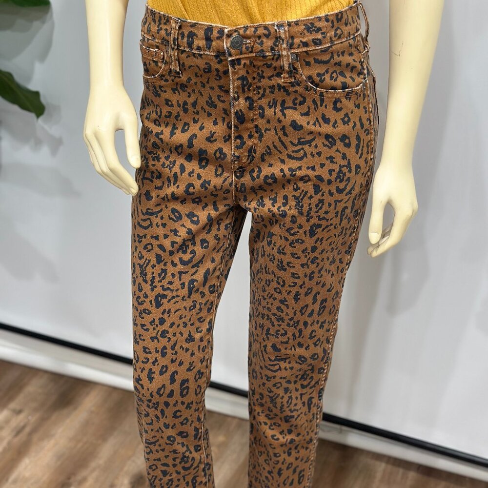 Leopard Print Brown Pants ~ Madewell Stovepipe Size 28
